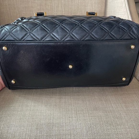 MCM Black Quilted Satchel with Elegant Design - Picture 11 of 16